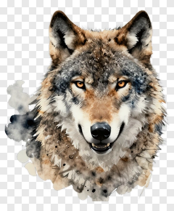 Realistic Wolf Portrait PNG