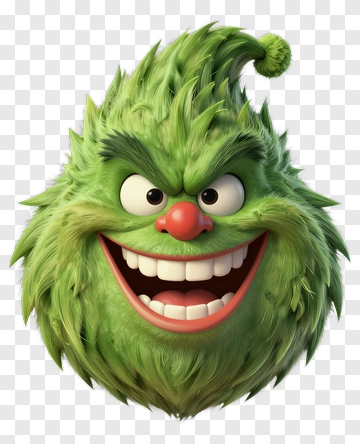 Cartoon Grinch With A Big Smile PNG