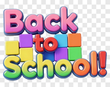 Back To School Colorful Text Design PNG