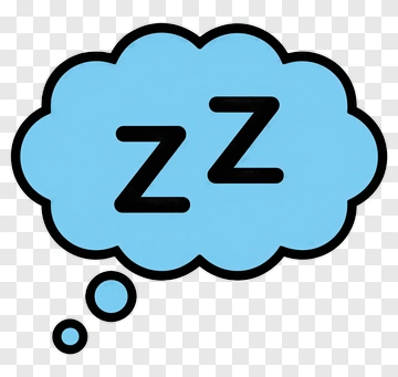 Thought Bubble With Zs PNG