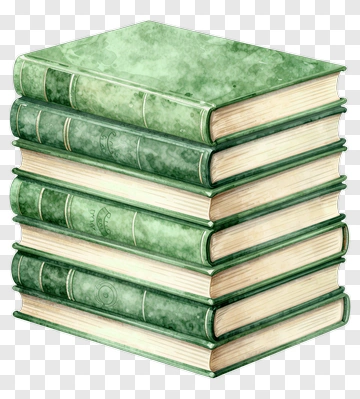 Stack Of Green Books PNG