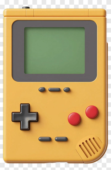Yellow Handheld Gaming Console PNG
