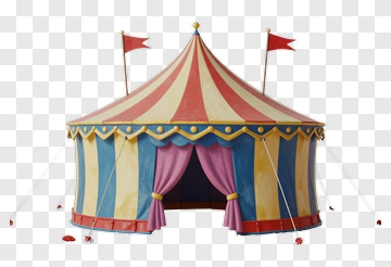 Colorful Circus Tent PNG