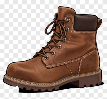 Brown Work Boot PNG