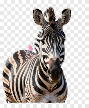 Zebra With Striking Black And White Stripes PNG