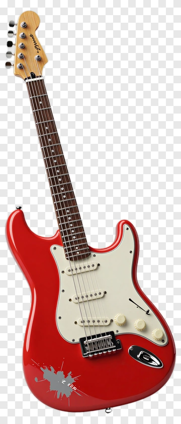 Red Electric Guitar PNG