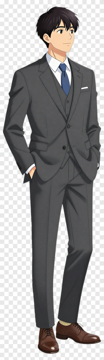 Anime Businessman In A Suit PNG