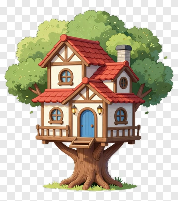 Cartoon Treehouse PNG