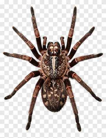 Detailed Spider Close-Up PNG