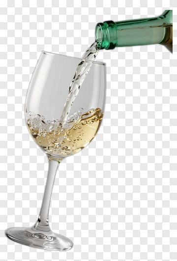 Wine Glass Being Filled With White Wine PNG