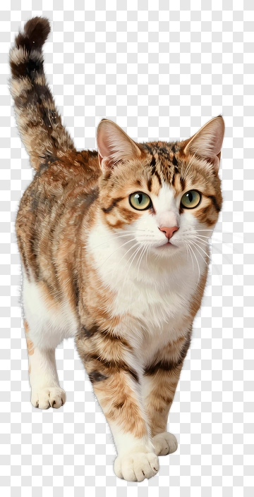 Calico Cat Walking PNG