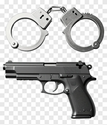 Handcuffs And Pistol PNG