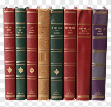 Stack Of Vintage Books PNG