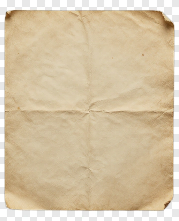 Old Crumpled Paper Sheet PNG