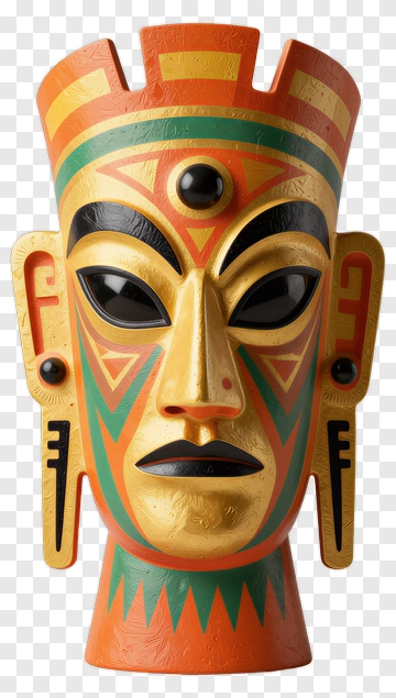 Colorful Tribal Mask PNG