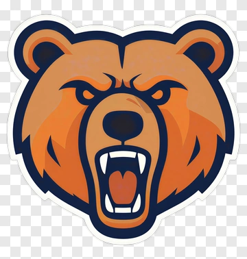 Angry Bear Head Logo PNG