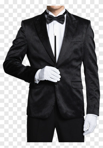 Elegant Magician In A Tuxedo Holding A Wand PNG