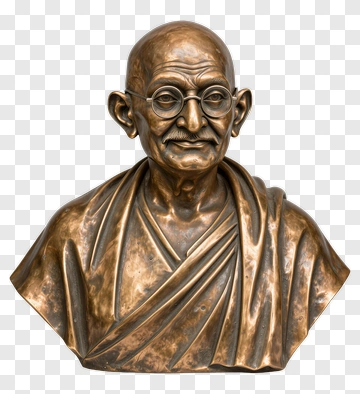 Bronze Bust Of Mahatma Gandhi PNG