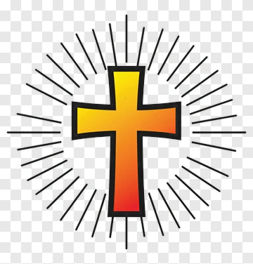 Cross With Radiating Light PNG