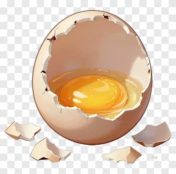 Cracked Egg With Yolk PNG
