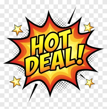 Hot Deal Comic Style Graphic PNG