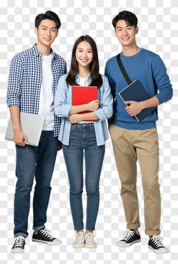 Group Of Students Holding Books And Laptops PNG