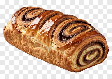 Chocolate Swirl Bread Loaf PNG