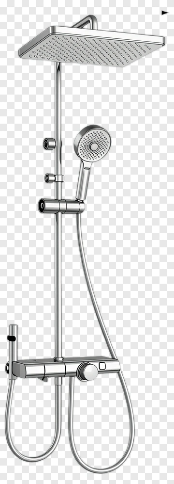 Modern Shower Head With Handheld Spray PNG
