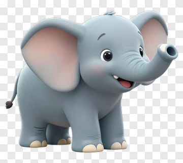 Cartoon Elephant Smiling PNG
