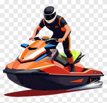 3D Jet Ski Rider PNG