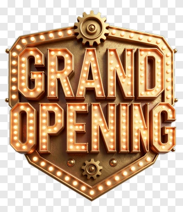 Grand Opening Sign With Lights PNG