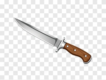 Knife With Wooden Handle PNG