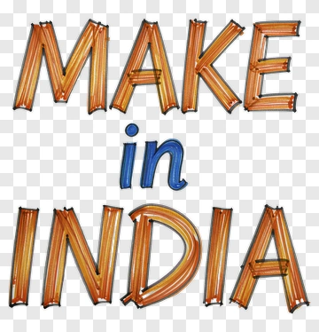Make In India Text Design PNG