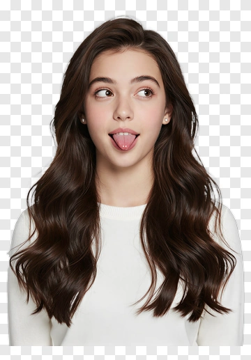 Girl Making A Funny Face With Tongue Out PNG