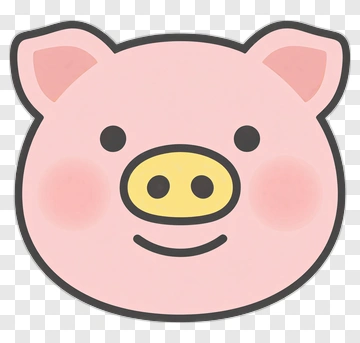 Cartoon Pig Face PNG