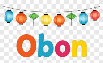 Obon Festival Decorations With Colorful Lanterns PNG