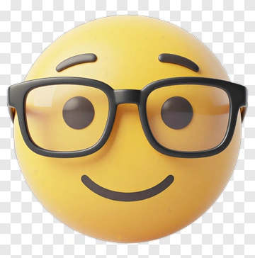 Smiling Emoji With Glasses PNG