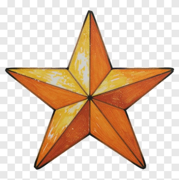 Orange Star Shape PNG