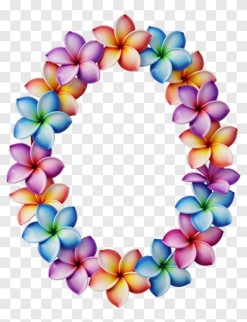 Colorful Floral Wreath PNG