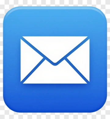 Email Icon On Blue Background PNG