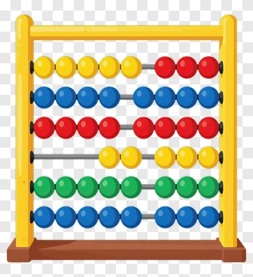 Colorful Abacus With Beads PNG