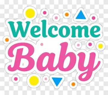 Welcome Baby Greeting Card Design PNG