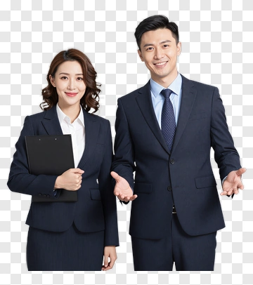 Business Team Posing Together PNG
