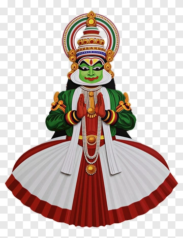 Traditional Indian Dancer In Colorful Costume PNG