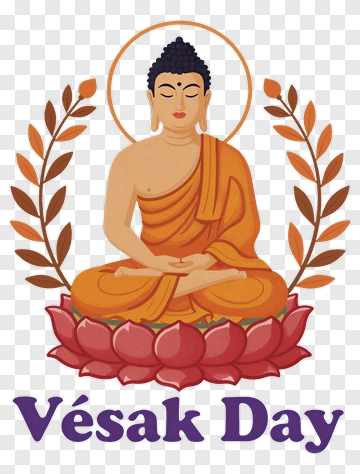 Buddha Sitting On Lotus For Vesak Day PNG