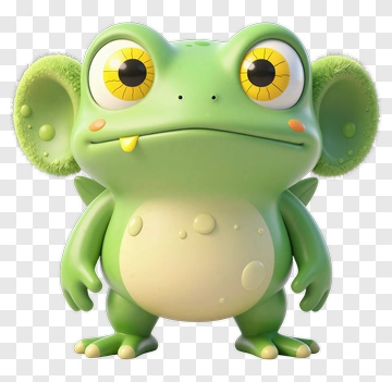Cartoon Frog Character PNG