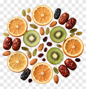 Dried Fruit And Nuts Arrangement PNG