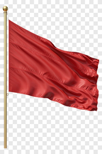 Red Flag On A Gold Pole PNG