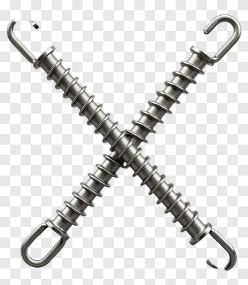 Metal Spring With Hooks PNG