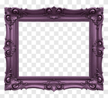 Purple Ornate Picture Frame PNG